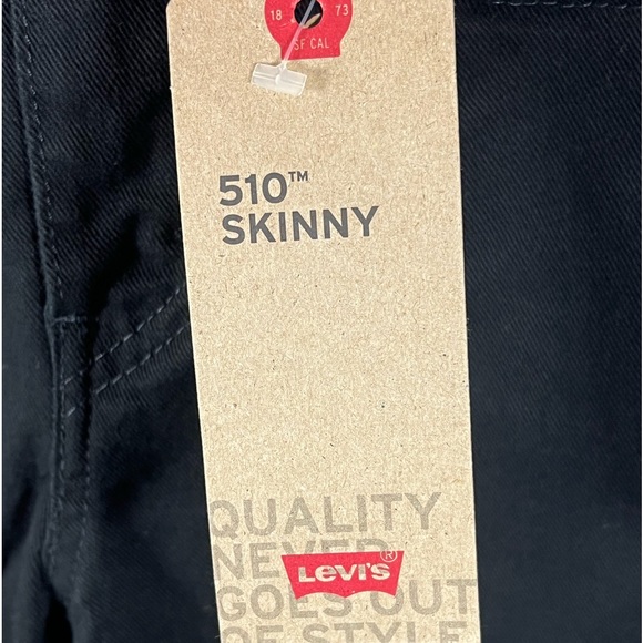 NWT- Levi 510 Black Jeans - Picture 4 of 6